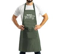 Stars and Stripes Funny Madam, May I Suggest The Finest Sausage BBQ Cooking Kitchen Chef Grilling Apron(OS, Sage Green)