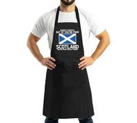 Stars and Stripes Funny Nobody's Perfect Scottish BBQ Scotland Flag Kitchen Chef Home Cooks Apron(OS, Black)