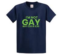 Stars and Stripes I'm Not Gay But £20 is £20 Unisex Adults T-Shirt(L, Navy)