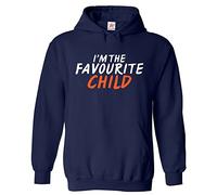 Stars and Stripes I'm The Favourite Child Funny Classic Unisex Adults Pullover Hoodie (XXL, Navy)
