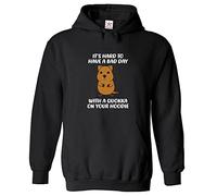 Stars and Stripes It's Hard To Have A Bad Day With a Quokka On Your Hoodie Cute Classic Unisex Kids Pullover Hoodie (3XS, Black, 7_8 Years)