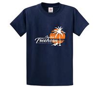 Stars and Stripes Jackie Treehorn Production Unisex Adults T-Shirt(S, Navy)