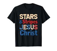Stars And Stripes Jesus Christ USA 4th of July T-Shirt