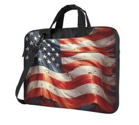 Stars And Stripes Laptop Shoulder Bag For Men Women Briefcase Messenger Bag W/Strap Handle Waterproof Laptop Sleeve Bag 15.6 Inch