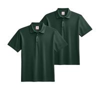 Stars and Stripes Men’s 2-Pack Plain Pique Adult Short Sleeve Sports Golf Casual Athletic Workout Polo Shirt(Bottle Green, XL)