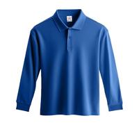 Stars and Stripes Men’s Plain Pique Pro Long-Sleeve Fitness Sports Golf Casual Polo T-Shirt(Royal, XL)