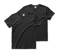 Stars and Stripes Men's 2-Pack Plain Crew Neck Style T-Shirt Regular Fit Short Sleeves Casual Tee (Black, 2XL)