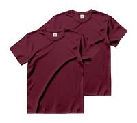 Stars and Stripes Men's 2-Pack Plain Crew Neck Style T-Shirt Regular Fit Short Sleeves Casual Tee (Burgundy, XL)