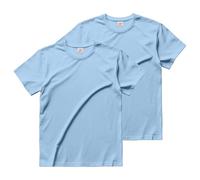 Stars and Stripes Men's 2-Pack Plain Crew Neck Style T-Shirt Regular Fit Short Sleeves Casual Tee (Light Blue, XL)
