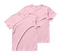 Stars and Stripes Men's 2-Pack Plain Crew Neck Style T-Shirt Regular Fit Short Sleeves Casual Tee (Light Pink, S)