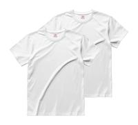 Stars and Stripes Men's 2-Pack Plain Crew Neck Style T-Shirt Regular Fit Short Sleeves Casual Tee (White, M)