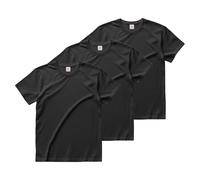 Stars and Stripes Men's 3-Pack Plain Crew Neck Style T-Shirt Regular Fit Short Sleeves Casual Tee (Black, 3XL)