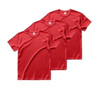 Stars and Stripes Men's 3-Pack Plain Crew Neck Style T-Shirt Regular Fit Short Sleeves Casual Tee (Red, 3XL)