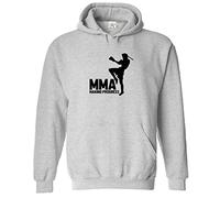 Stars and Stripes MMA Making Progress Unisex Kids Pullover Hoodie for Martial Art Lovers (XS, Sports Grey, 12_13 Years)