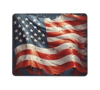 Stars and stripes Mouse Pad with Stitched Edge, Comfortable Mouse Pads with Non-Slip Rubber Base Gaming Mouse Mat Washable Mousepads Computers Laptop Desk Accessories for Office 8.3 x 10.3 in