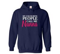 Stars and Stripes My Favourite People Call Me Nanna Unisex Classic Adults Pullover Hoodie (M, Navy)
