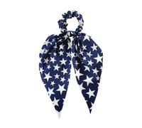 Stars and Stripes Patriotic Headband | 28cm Soft Polyester Bow Hair Band, Red White Blue National Celebration Hairwear, Stretchy Comfort Fit for Women Girls