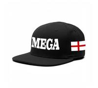 Stars and Stripes Patriotic MEGA Make England Great Again Union Jack Flag British 5-Panel Snapback Cap(Black, OS)