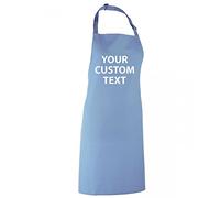 Stars and Stripes Personalised CUSTOM text BIB Chef Apron with front BIB PR150 one size - MID-BLUE