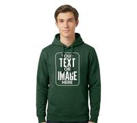 Stars and Stripes Personalised Hoodie - Custom Name Text Winter Casual Jumper - Workplace Office Logo Mens Pullover Hooded Sweatshirt