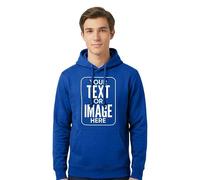 Stars and Stripes Personalised Hoodie - Custom Name Text Winter Casual Jumper - Workplace Office Logo Mens Pullover Hooded Sweatshirt