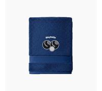Stars and Stripes Personalised Lawn Bowls Towel - Embroidered Custom Name Text Beneath Design - Bowlers Soft Cotton Sports Towels (Navy, Hand Towel)