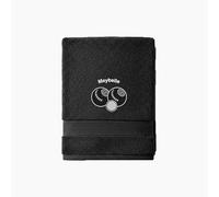 Stars and Stripes Personalised Lawn Bowls Towel - Embroidered Custom Name Text Beneath Design - Bowlers Soft Cotton Sports Towels (Black, Hand Towel)