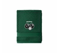 Stars and Stripes Personalised Lawn Bowls Towel - Embroidered Custom Name Text Beneath Design - Bowlers Soft Cotton Sports Towels (Forest, Hand Towel)