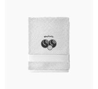 Stars and Stripes Personalised Lawn Bowls Towel - Embroidered Custom Name Text Beneath Design - Bowlers Soft Cotton Sports Towels (White, Hand Towel)