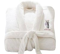 Stars and Stripes Personalised Wedding Bathrobe DREAMS DO COME TRUE COUPLE Embroidered logo on Bathrobe LUXURY Personalised Terry Towel Bathrobe L/XL