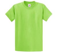 Stars and Stripes Plain Lime Green T Shirt Unisex Tshirts Lime Green Large 100% Rich Soft Cotton T Shirt