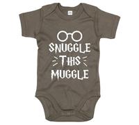 Stars and Stripes Snuggle This Muggle Fantasy Movie Fans Cute Baby Bodygrow Unisex Baby Vest Romper(Falge Green) 6/12 Months