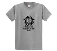 Stars and Stripes The Business Winchester Bros Saving People, Hunting Things Since 1983 Unisex Novelty Adults T-Shirt(XL, Heather Grey)
