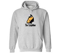 Stars and Stripes The Carpfather with Carp Fish Classic Unisex Adults Pullover Hooded Sweatshirt (XXL, Sports Grey)
