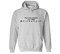 Stars and Stripes The One Where I'm The Bridesmaid Classic Adults Pullover Hoodie For Bachelorette Party (M, Sports Grey)