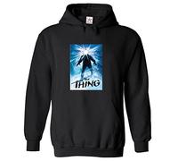 Stars and Stripes The Thing Alien Poster Unisex Adults Pullover Hoodie (XXL, Black)