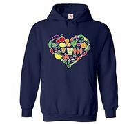 Stars and Stripes Veggies Heart Classic Unisex Kids Pullover Hoodie For Vegans