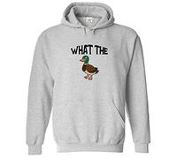 Stars and Stripes What The Duck Funny Classic Unisex Adults Pullover Hoodie (XL, Sports Grey)