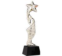 Stars And Wave Crafts Are Award Trophy, Competition Prize, Party Gift, Achievement Trophy, Trophies With Custom Engraving(Silver)