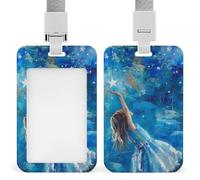 Stars Blue Sky Badge Holders Name Tag Holders ID Card Holders Vertical Card Protector 6.8x11cm