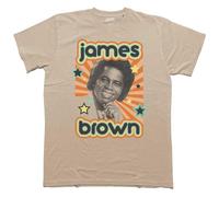 Stars Cotton T-Shirt James Brown Light Sand XXL