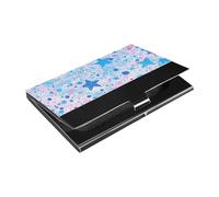 Stars Dreamy Colorful Slim business card holder with Leather and Stainless Steel card holders for Protects Your Cards
