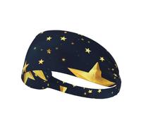 Stars Eastern Pattern Print Elastic Exercise Headband, Breathable Hair Band For Makeup, Yoga, Running, Sports