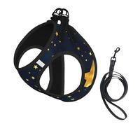 Stars Eastern Pattern Print Pet Leash Vest,Breathable Mesh Pet Harness, Reflective For Small Medium Dogs Safe Easy Walking