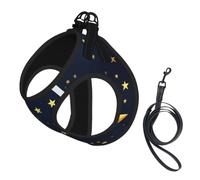 Stars Eastern Pattern Print Reflective No Choke Pet Vest Harness,Adjustable Soft Padded Dog Harness With Easy Control Handle