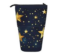 Stars Eastern Pattern Print Telescopic Standing Pencil Bag/Stand Up Stationery Bag/Makeup Bag/Storage Case