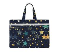 Stars Eastern Stars 10.6 * 15 Inch Handheld Bag 2 Zipper Pockets Generous Capacity for Files - Ideal for dy and TravelWork,Stu
