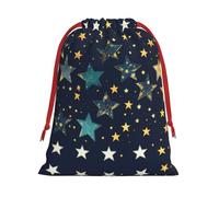Stars Eastern Stars Print Drawstring Gift Bag,Party Gift Bags,Reusable Christmas Drawstring Wrapping Bags