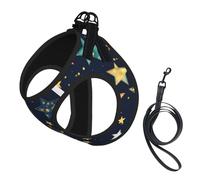 Stars Eastern Stars Print Reflective No Choke Pet Vest Harness,Adjustable Soft Padded Dog Harness With Easy Control Handle