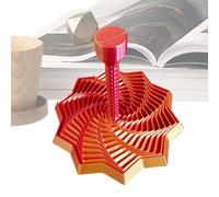 Stars Fidget - Flexible Moving Spiral Shapes, Modern Handheld Sensory Plaything, Quiet Concentration Tool, Engaging Attention Builder Gadget, ADHD And Resource, Pocket Size ABS